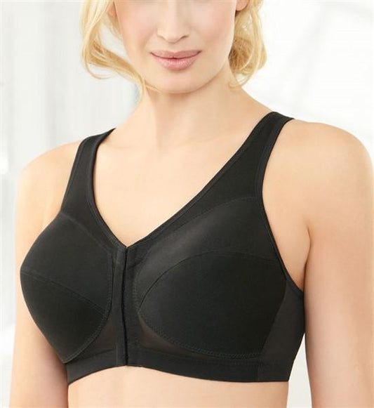 NWOT Glamorise 58B Magic Lift Posture Back Black #1265 Front Close Bra 129176