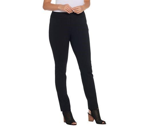 NWT Inc 0P Ponte Full Length Skinny Black Pants 129177