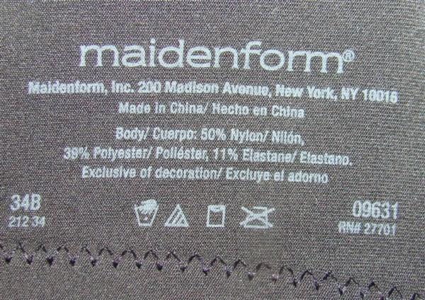 NWOT Maidenform 34B Custom Lift Demi Heather Lace Bra 9631 Gray 129180