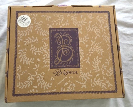 Vintage Brighton Cardboard Purse Storage Gift Box w/ Handle 129183