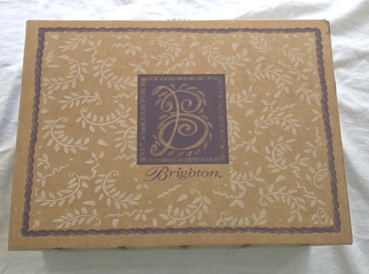 Vintage Brighton Cardboard Purse Storage Gift Box w/ Handle 129185