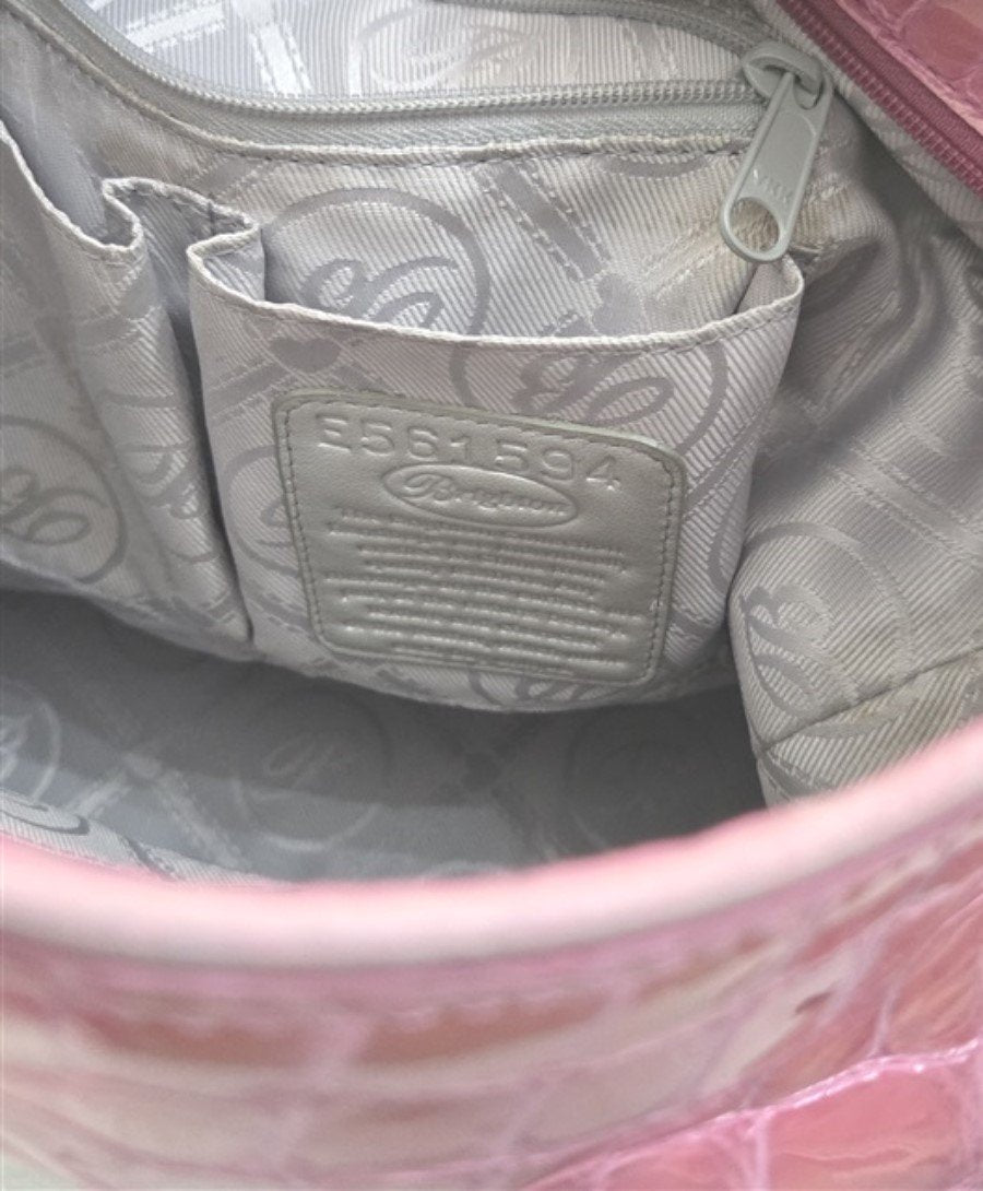 Vintage Brighton Cher Croco Tote Shoulder Bag Power of Pink Patent Leather 129192