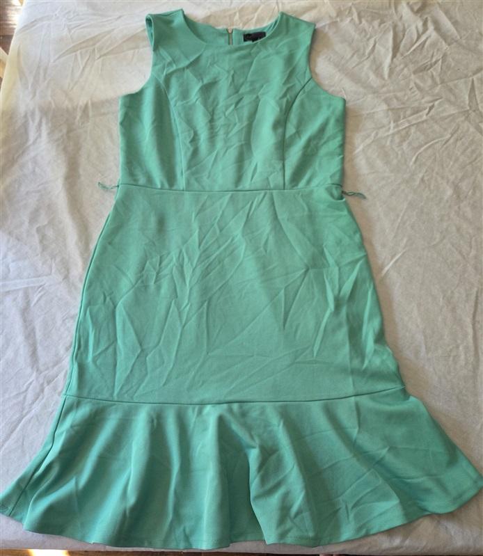 NWOTD The Limited 8 Seafoam Green Ruffle Flounce Hem Dress 129212