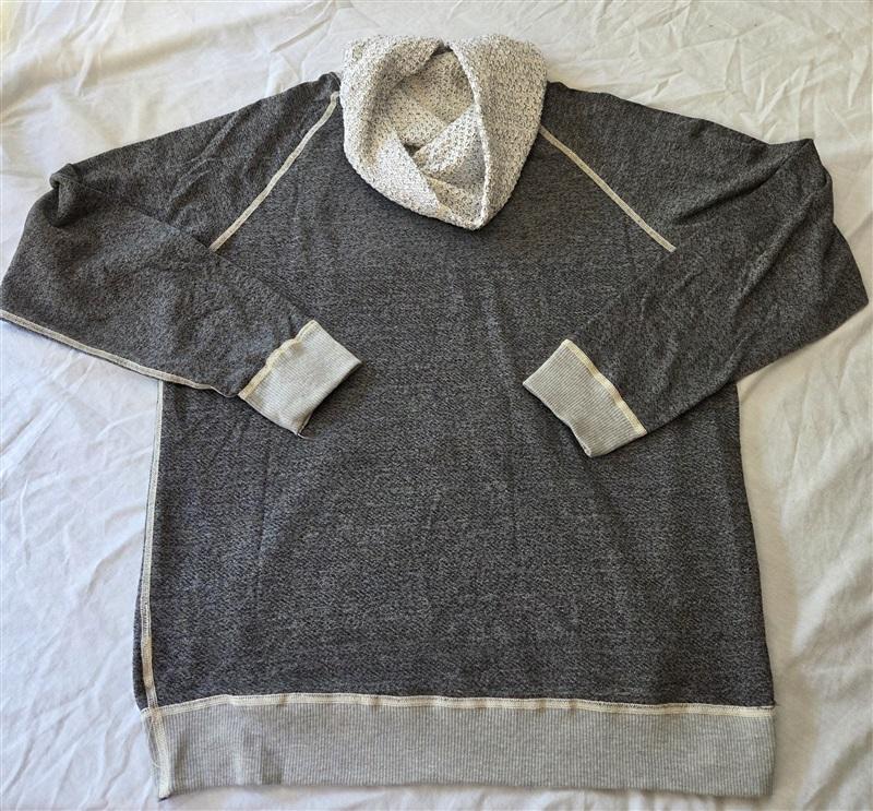 NWT Kinetix XL Knit Hoodie Sweatshirt Black Gray Unisex 129215