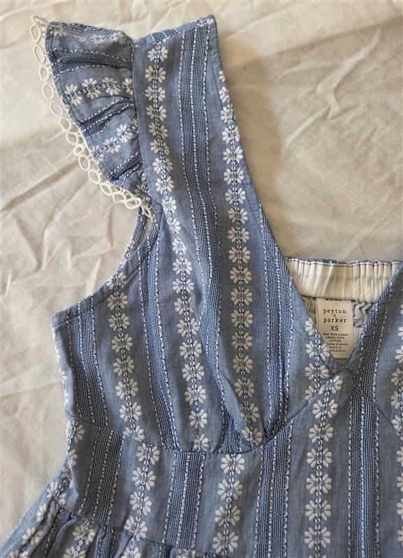 NWPT Peyton & Parker XS Blue White Floral Mommy & Me Dress 129216