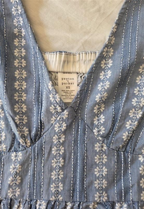 NWPT Peyton & Parker XS Blue White Floral Mommy & Me Dress 129216