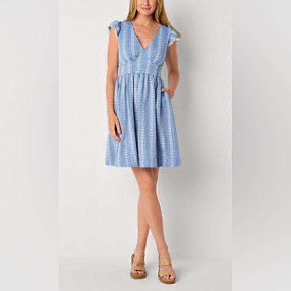 NWPT Peyton & Parker XS Blue White Floral Mommy & Me Dress 129216