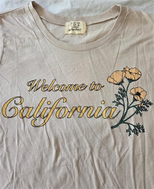 NWOT Project Social T Large Welcome to California Poppy T Shirt 129218