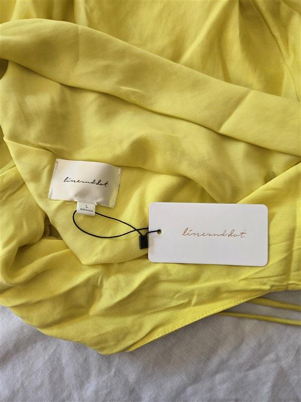 NWT Line & Dot L Brooke Open Back Mini Dress Lemon Yellow 129223