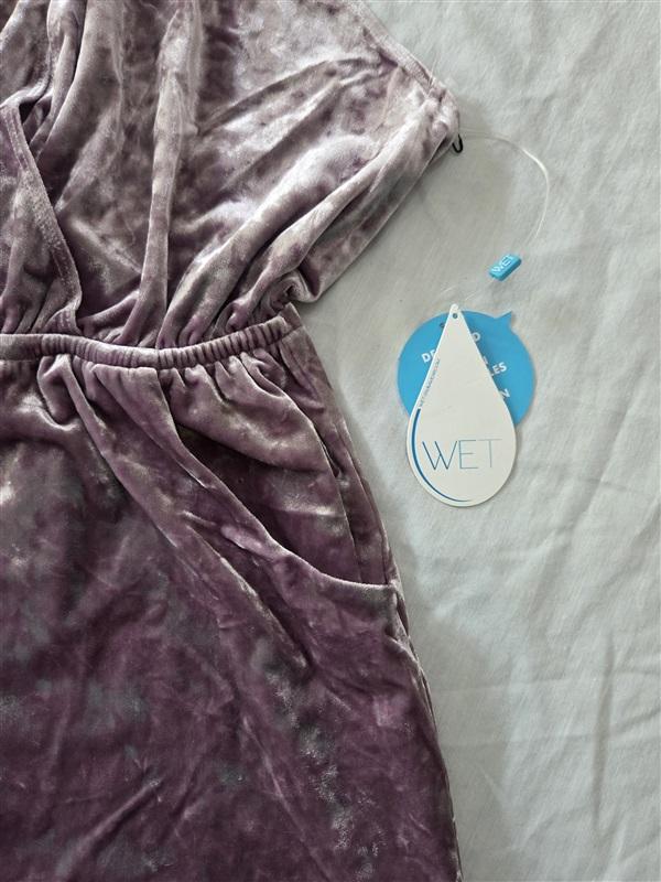 NWT Wet LA XS Retro Summer Meghan Purple Halter Playsuit 129243