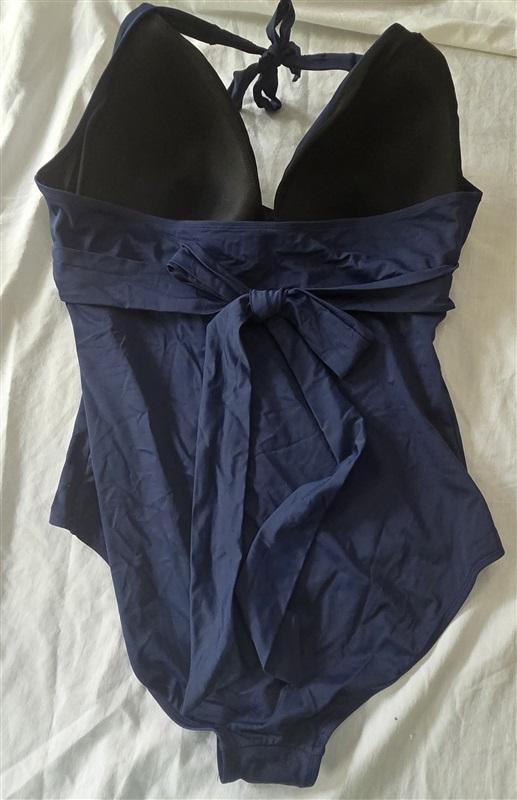 NWT Swimsuits For All 22 Twist V Neck Bombshell Halter 1pc 129246