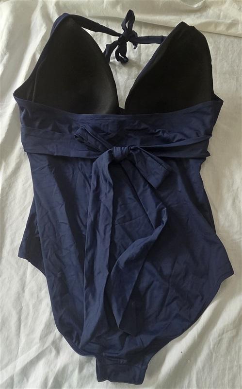 NWT Swimsuits For All 22 Twist V Neck Bombshell Halter 1pc 129246