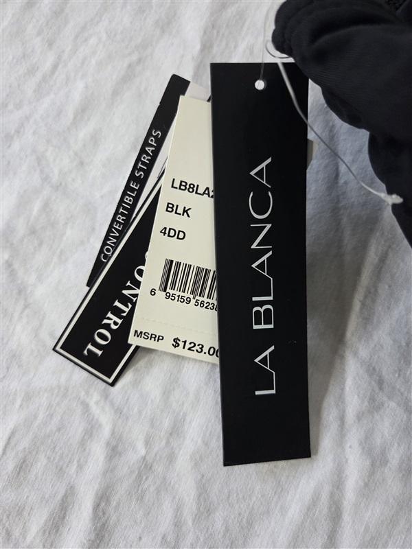 NWT La Blanca 4DD Island Goddess Laceup Hi-Neck 1 Piece Swimsuit Back 129250