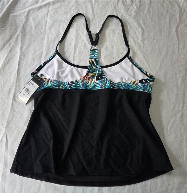 NWT Adidas XL Painted Palms Sport Tankini Swim Top 129251