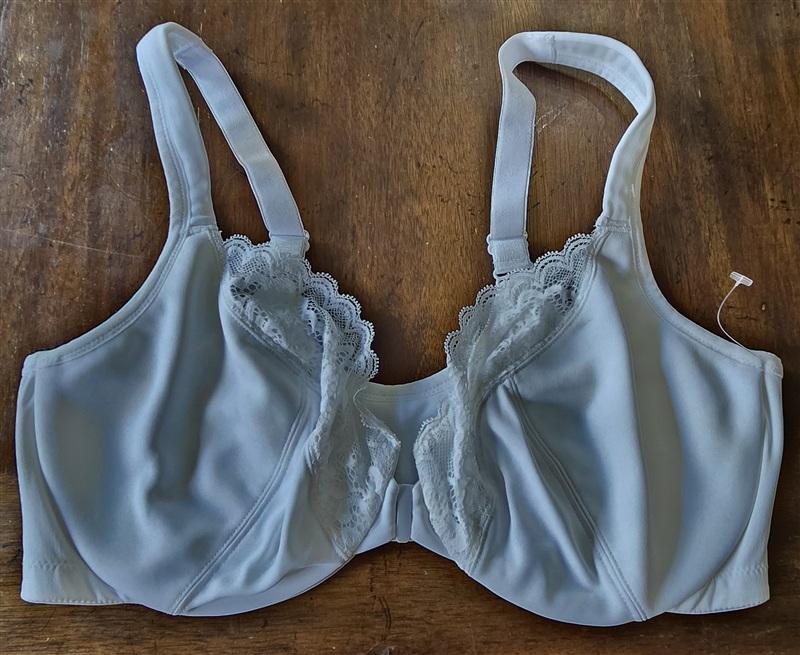 NWT Playtex 38D Front-close No-poke Underwire Bra 4423 Cooling White 129257