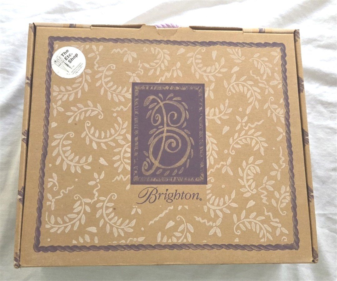 Vintage Brighton Gold Metallic Pebble Leather Hobo Bag Purse 129264