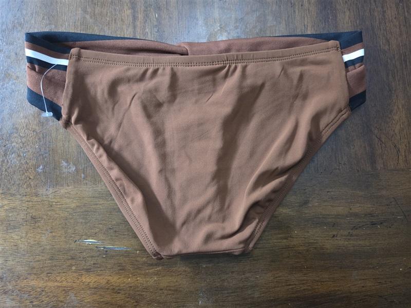 NWOT Robin Piccone Abi S Solid Brown Black Twist Band Bikini Swim Bottom 129282