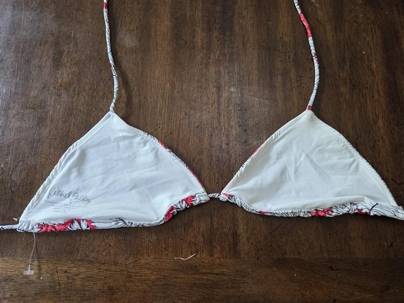 NWOT Rachel Pally M Vanuata Punch Palm Frond Triangle Bikini Swim Top 129286