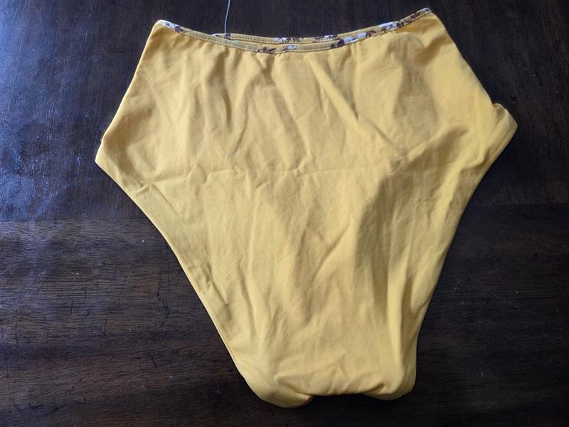 NWT Becca Virtue S High Waist Button Bikini Bottom Swimsuit Yellow 129294