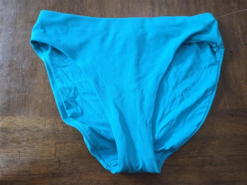 NWOT Robin Piccone Ava S high waist Full Bikini Swim Bottom Aqua Blue 129301