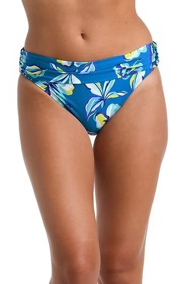NWT La Blanca 12 Fiji Tropics Banded Hipster Bikini Swim Bottom 129304