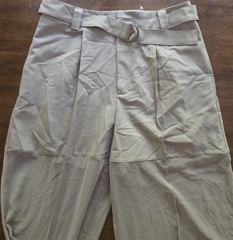 NWOT Free People 8 Olive Tan Belted High Waist Pants Sheer Legs 129309