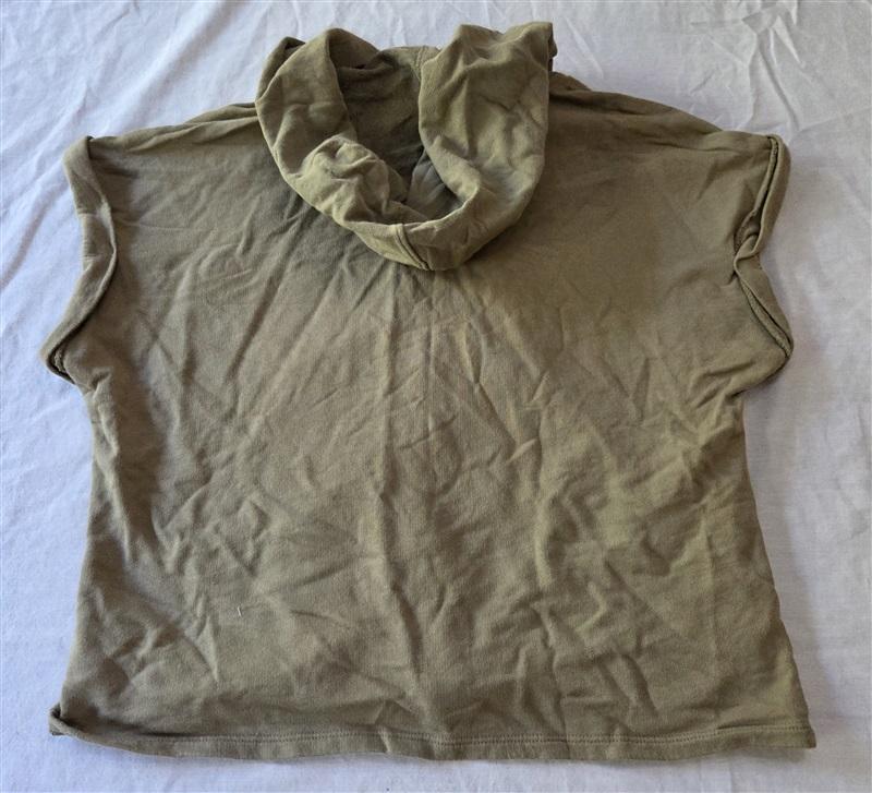 NWOT Urban Outfitters L Olive Green Gathered Front Hoodie Sweatshirt 129315