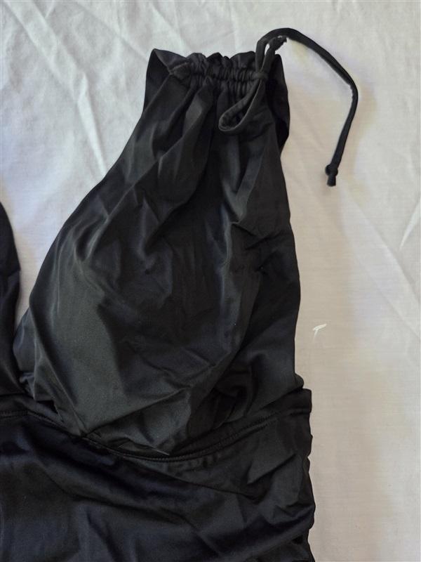 NWOT Swimsuits for All 14W Ruched 1 Pc Swim dress Black 129317