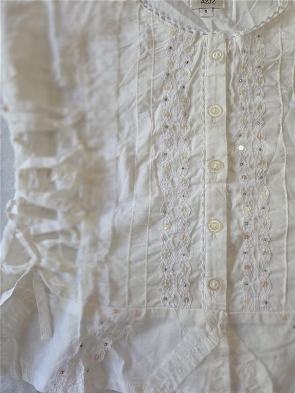 NWOT Aziz SM Lace Beaded Corset Victorian Boho Chic 129324