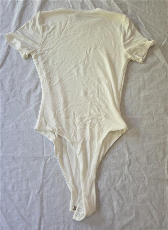 NWOTD Naked Wardrobe S My Kinda T Party Bodysuit White 129330