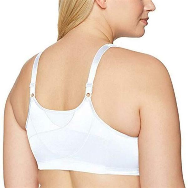 NWT Playtex 42DD 18 Hour Back Posture Boost Front Close Bra E525 White 129333