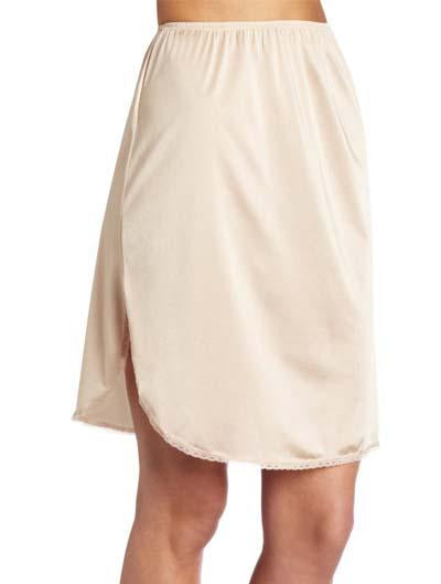 NWOT Vanity Fair MediumHalf Slip 11760 18" Beige Slit Sides 129339