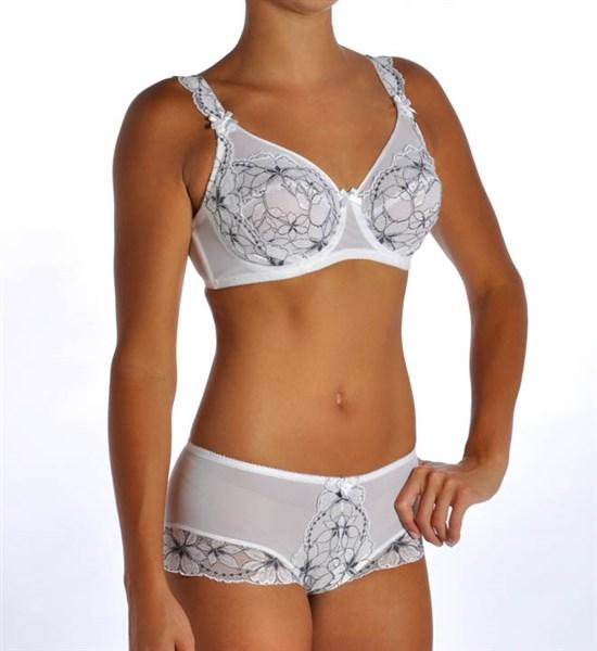 NWT Va Bien 30F D'Lite Leisure Bra With Lift 618 White Bliack 129360
