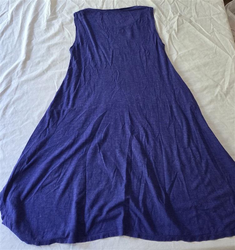 NWOT Eileen Fisher Petite S Linen Jersey Scoop Neck Tank Dress Purple 129397