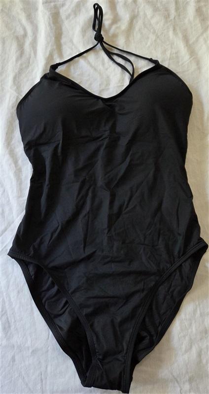 NWT La Blanca 12 Underwire Scoop Front Lingerie 1PC Black 129414