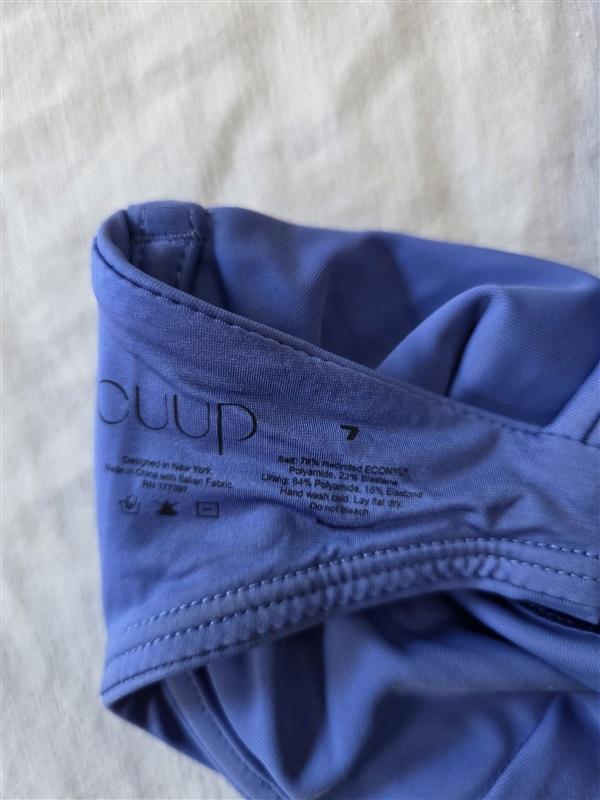 NWT CUUP 30F 32E Scoop Underwire Periwinkle Bikini Swim Top 129421