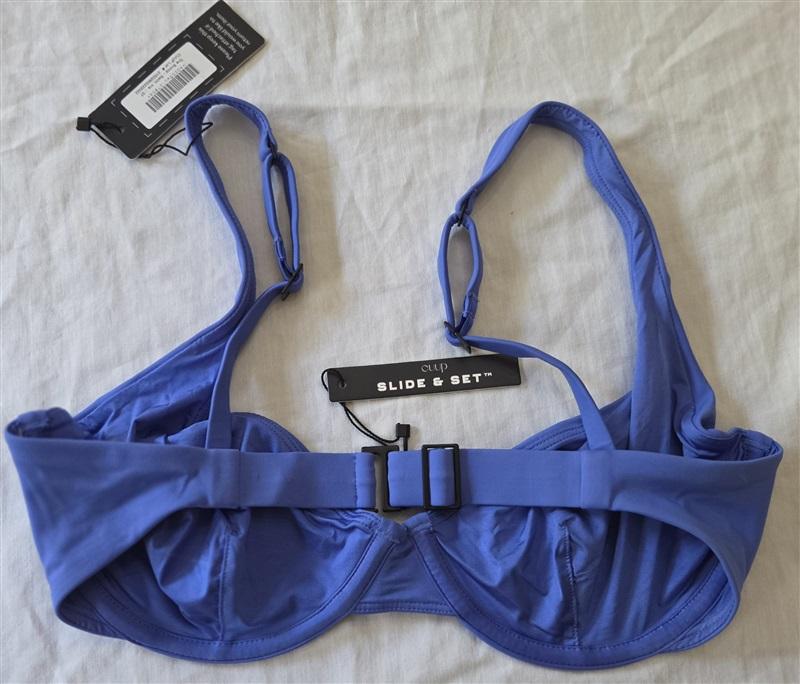 NWT CUUP 30F 32E Scoop Underwire Periwinkle Bikini Swim Top 129421