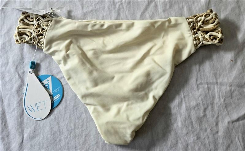NWT Wet LA M Knot Side Ivory Swim Bikini Bottom 129423