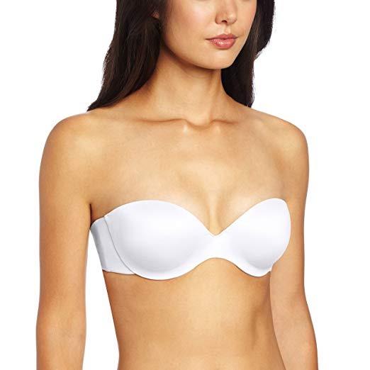 NWT Maidenform 34B Comfort Devotion Custom Lift Strapless Bra 9417 White 129431