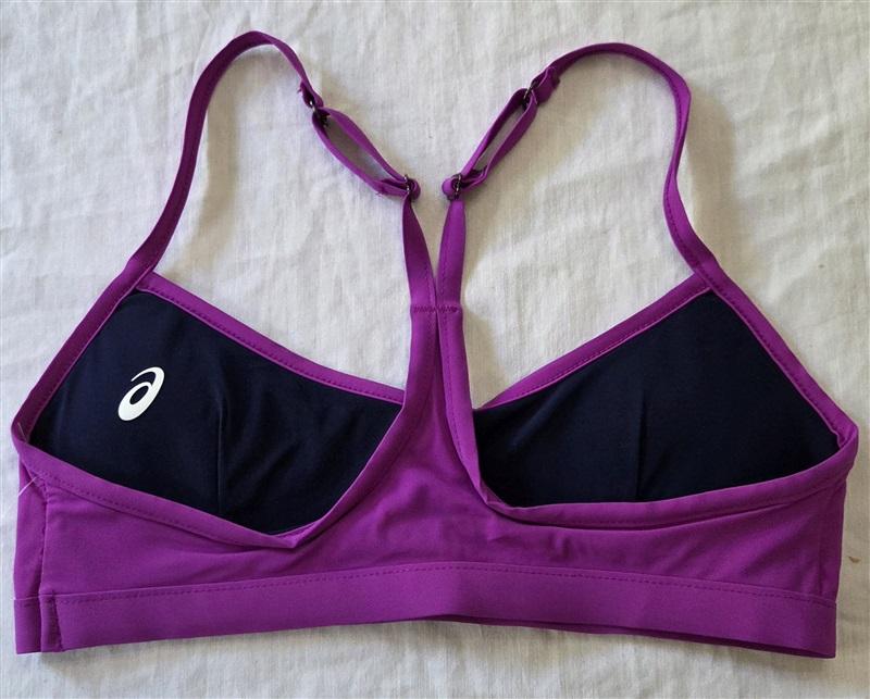 NWT Asics XS Kaitlyn Racerback Reversible Sports Bra Purple Blue 129436