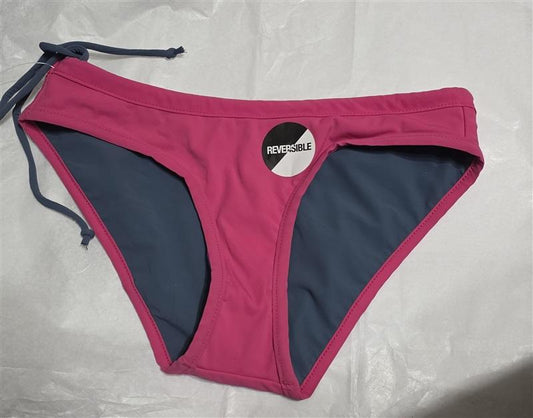 NWOT Asics S Kaitlyn Reversible Sports Bikini Bottom Pink Gray 129437