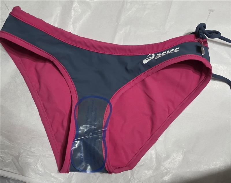 NWOT Asics S Kaitlyn Reversible Sports Bikini Bottom Pink Gray 129437