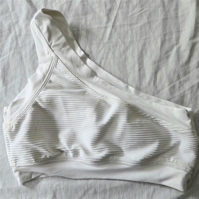 NWOT Ralph Lauren 6 One Shoulder Ribbed Sample Bikini Top 129440