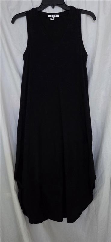 NWOT Three Dots S Black Tank Dress Round Hem 129442