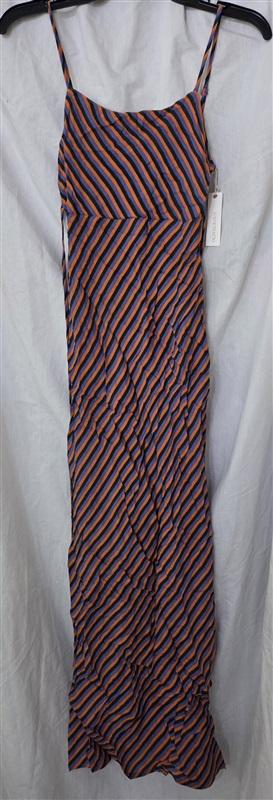NWT Olivaceous Striped Spaghetti Strap Dress Orange Green Purple 129443