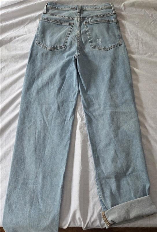 NWOT Madewell 24 Perfect Vintage Straight Jean Danby Wash Knee-Rip Ed 129446