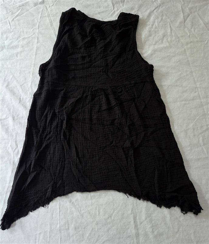 NWOT XCVI XS Gauze Black Sleeveless tank Tunic 129451