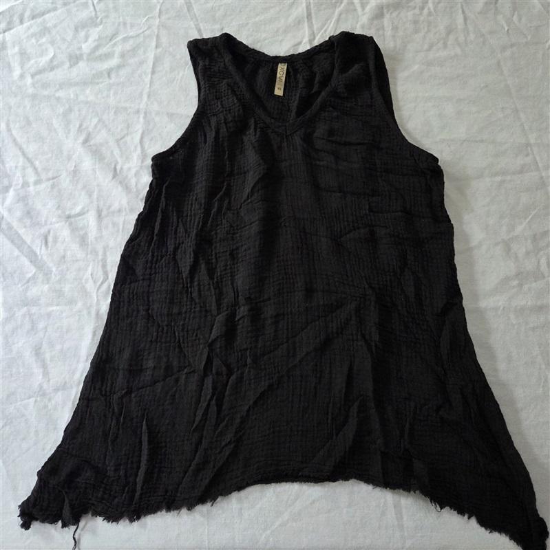 NWOT XCVI XS Gauze Black Sleeveless tank Tunic 129451