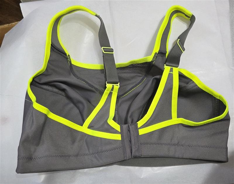 NWOT Glamorise 42G No Bounce Cami Sports Bra 1066 Gray Neon 129455