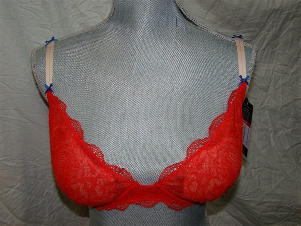 NWT Heidi Klumm 34E Cle Damour Underwire Bra H20-1214 Fiery Red 129467